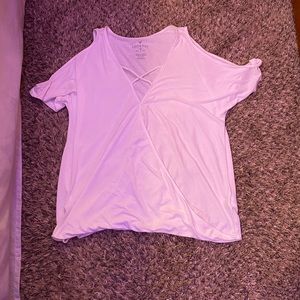 White cross-cross American Eagle shirt